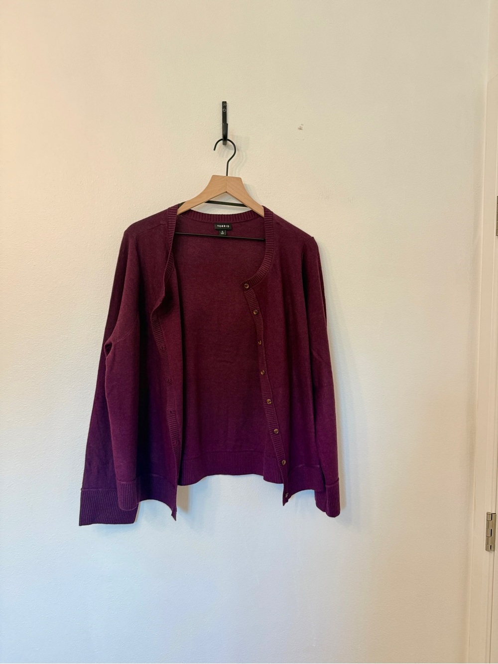 torrid Plum Button-Front Women's Cardigan